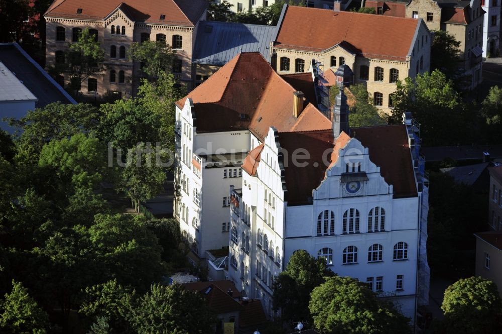 Halle aus der Vogelperspektive: Giebichenstein- Gymnasium Thomas Müntzer in Halle im Bundesland Sachsen Anhalt