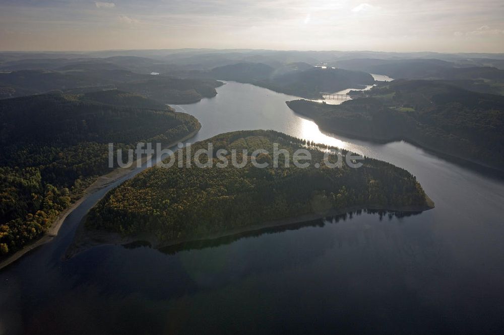 Attendorn von oben - Gilberg-Insel im Biggesee