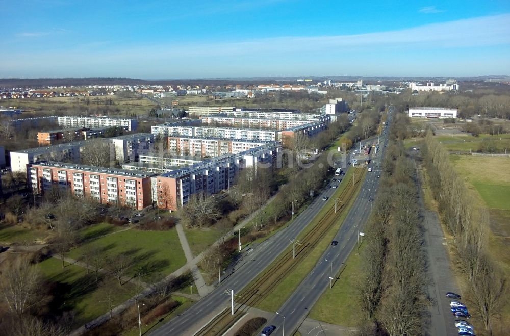 Luftbild Halle ( Saale ) - Gimritzer Damm in Halle ( Saale ) im Bundesland Sachsen-Anhalt