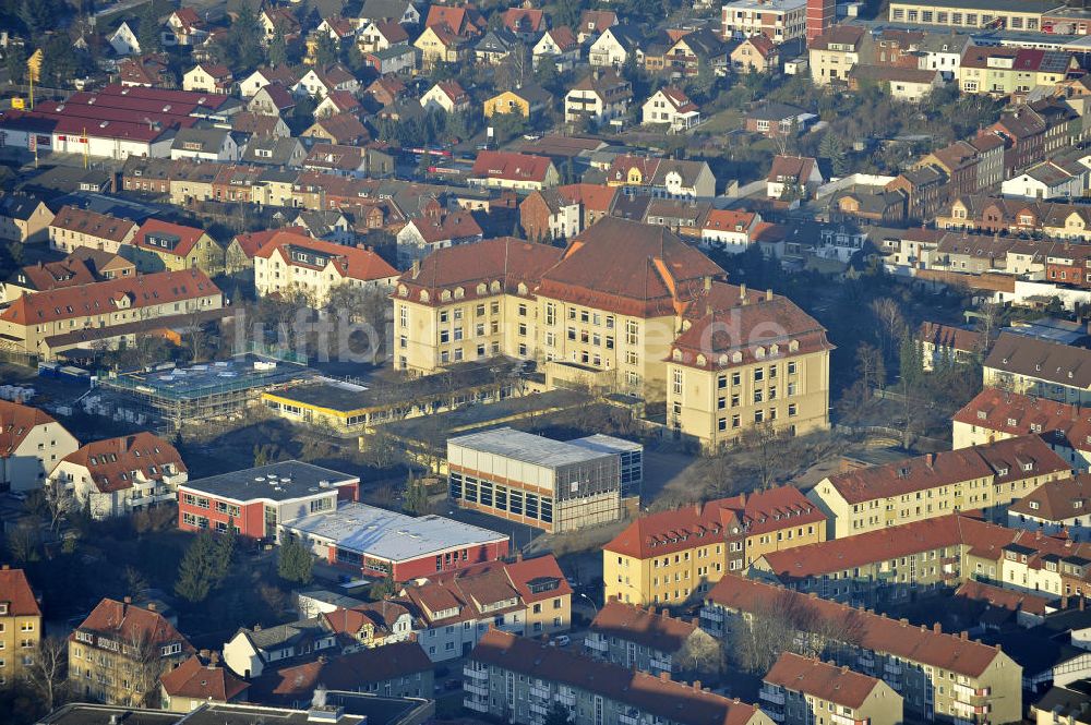 Luftaufnahme Helmstedt - Giordano-Bruno-Gesamtschule in Helmstedt, Niedersachsen