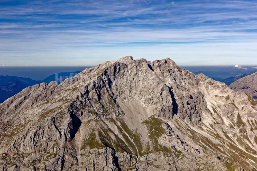 Ramsau bei Berchtesgaden aus der Vogelperspektive: Gipfel der Hocheisgruppe in den Berchtesgadener Alpen bei Weißbach im Bundesland Salzburg