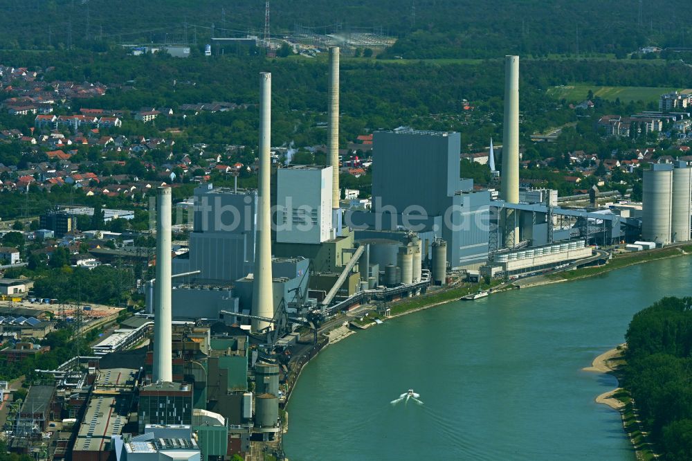 Luftbild Mannheim - GKN Großkraftwerk Mannheim AG am Rhein bei Neckarau in Mannheim im Bundesland Baden-Württemberg, Deutschland