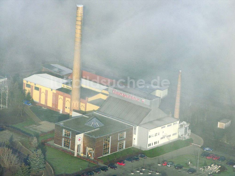 Luftaufnahme Derenburg - Glasmanufaktur Derenburg an einer Schlechtwetterfront