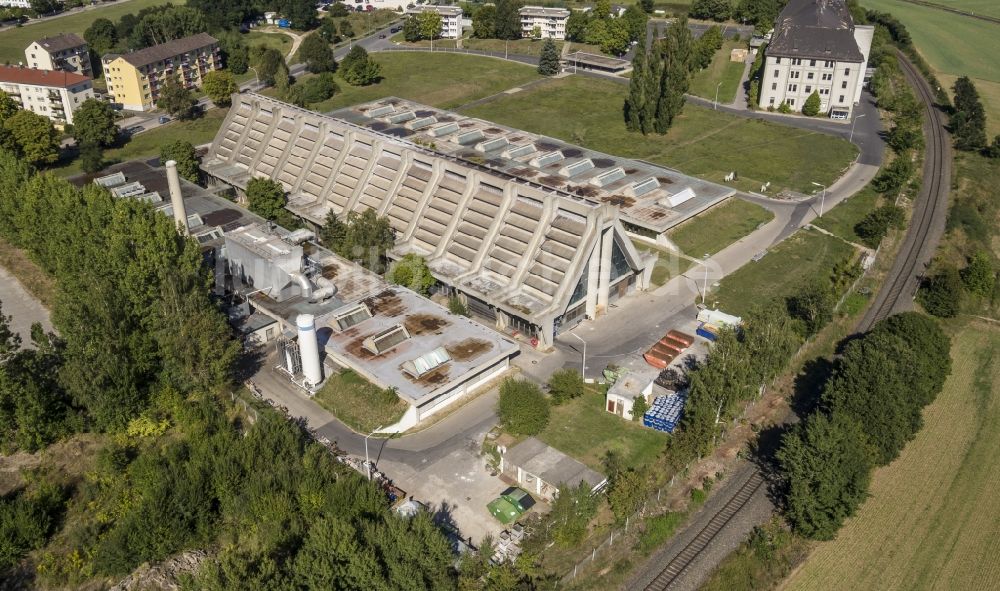 Amberg von oben - Glaswerk im Ortsteil Bergsteig in Amberg im Bundesland Bayern