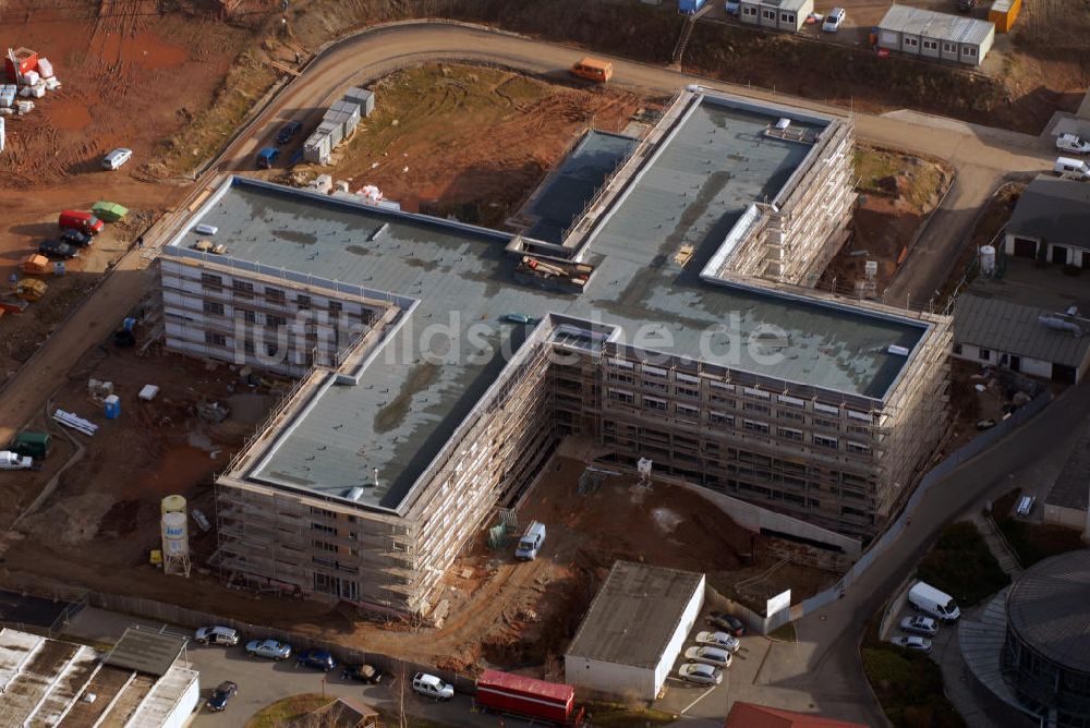 Luftaufnahme Glauchau - Glauchau Blick auf den Erweiterungsbau des Kreiskrankenhaus Rudolf Virchow