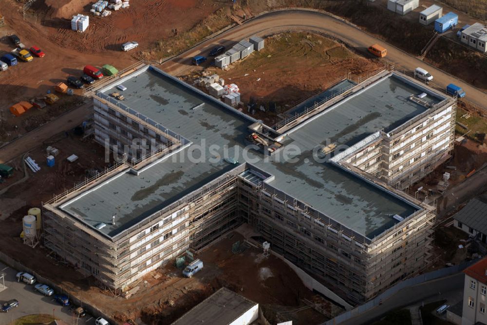 Glauchau aus der Vogelperspektive: Glauchau Blick auf den Erweiterungsbau des Kreiskrankenhaus Rudolf Virchow