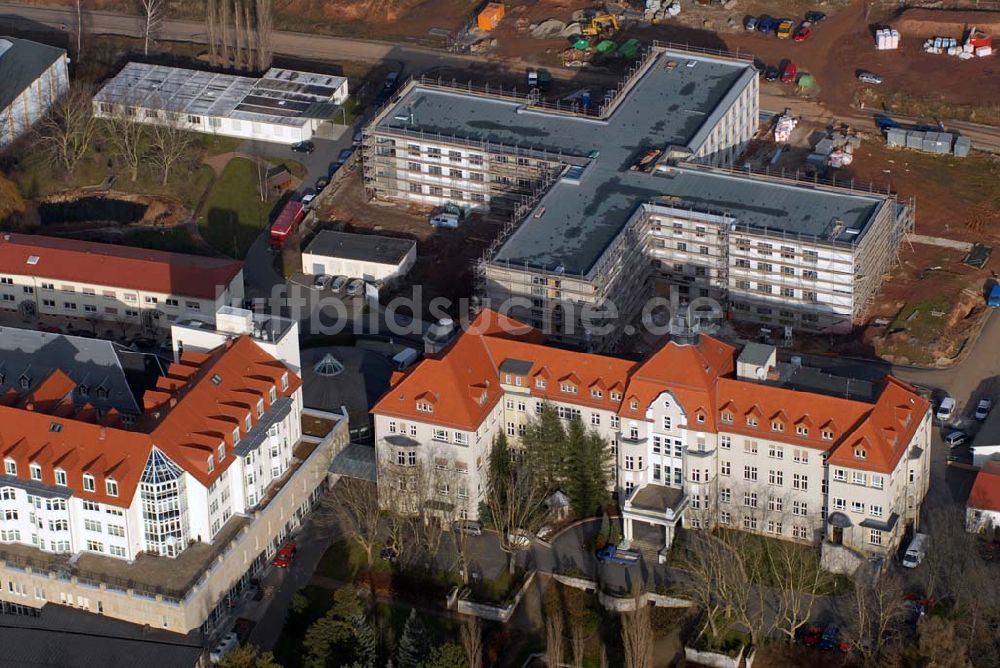 Luftaufnahme Glauchau - Glauchau Blick auf den Erweiterungsbau des Kreiskrankenhaus Rudolf Virchow