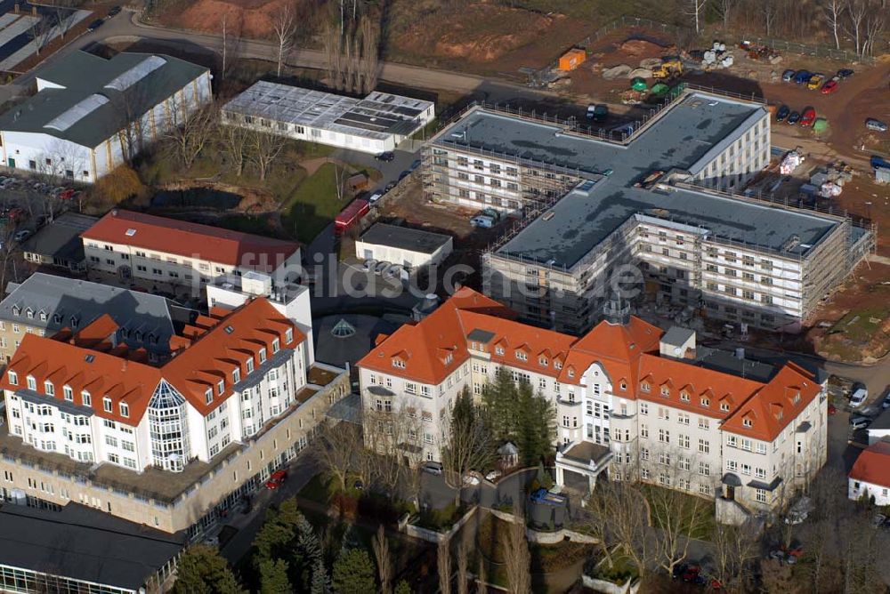 Luftaufnahme Glauchau - Glauchau Blick auf das Gelände des Kreiskrankenhaus Rudolf Virchow