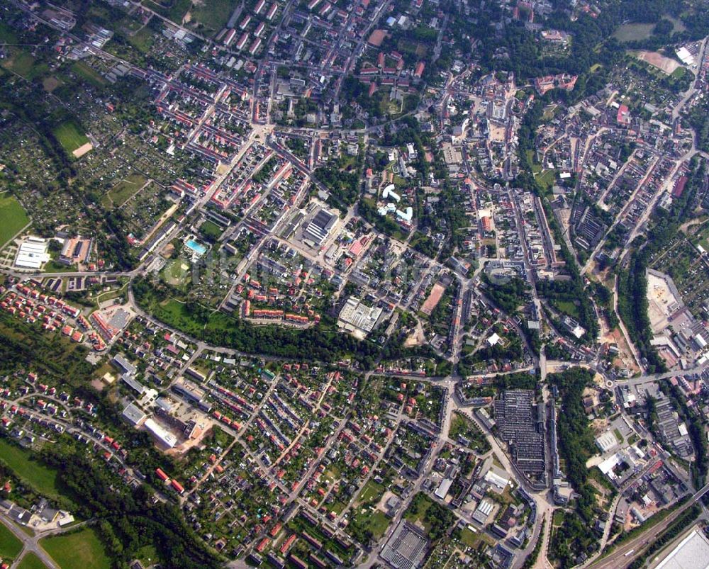 Glauchau (Sachsen) von oben - Glauchau - Sachsen