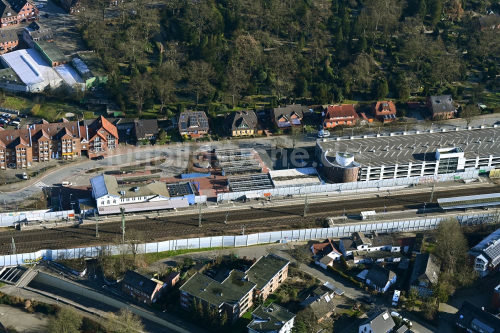 Luftbild Winsen (Luhe) - Gleisverlauf und Bahnhofsgebäude der Deutschen Bahn An der Kleinbahn in Winsen (Luhe) im Bundesland Niedersachsen, Deutschland