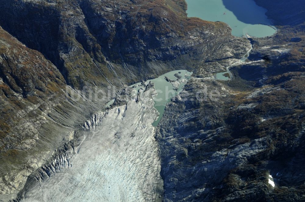 Luftbild Luster - Gletscherzunge Niggardsbreen bei der Kommune Luster in der Provinz Sogn og Fjordane in Norwegen