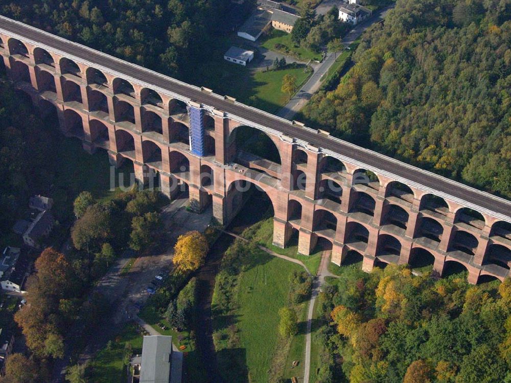 Luftaufnahme Netzschkau / Sachsen - Göltzschtalbrücke bei Mylau/Netzschkau im Vogtland 12.10.2005