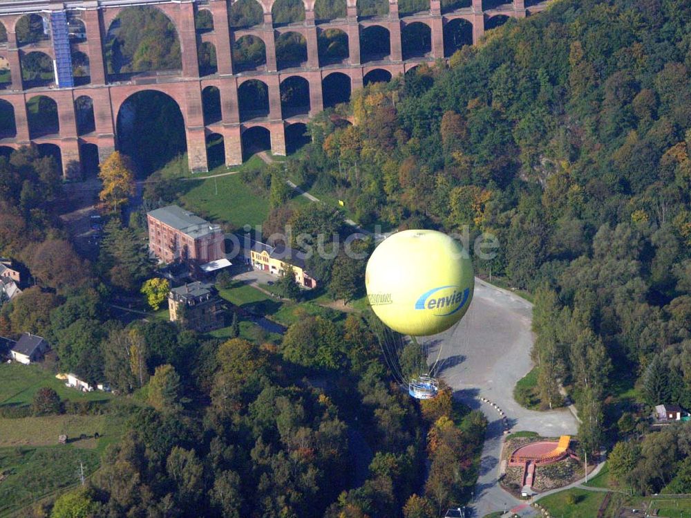 Netzschkau / Sachsen aus der Vogelperspektive: Göltzschtalbrücke bei Mylau/Netzschkau im Vogtland 12.10.2005