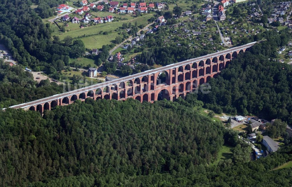 Reichenbach von oben - Göltzschtalbrücke bei Reichenbach im Vogtland im Bundesland Sachsen