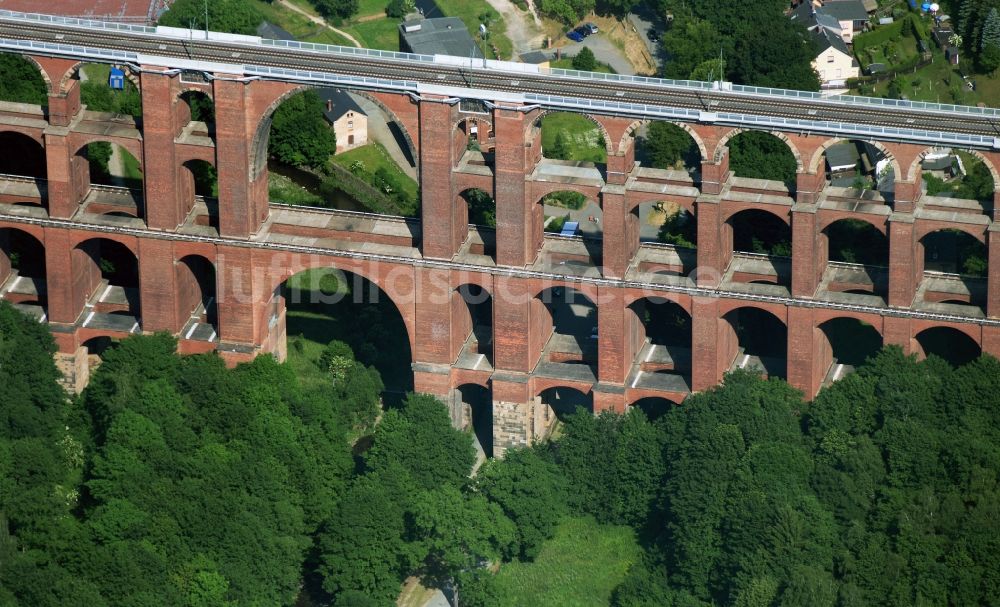 Reichenbach von oben - Göltzschtalbrücke bei Reichenbach im Vogtland im Bundesland Sachsen