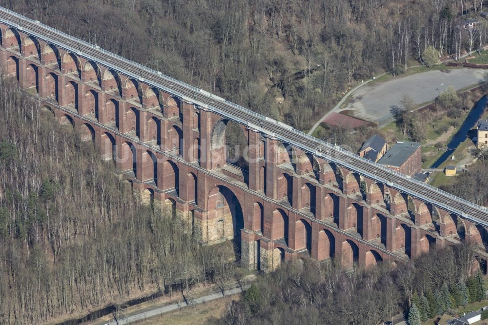 Luftaufnahme Netzschkau - Göltzschtalbrücke bei Reichenbach im Vogtland im Bundesland Sachsen