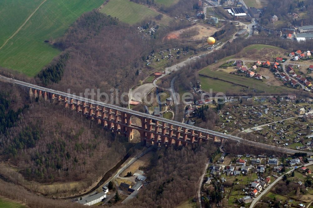 Netzschkau von oben - Göltzschtalbrücke in der Nähe von Netzschkau im Bundesland Sachsen