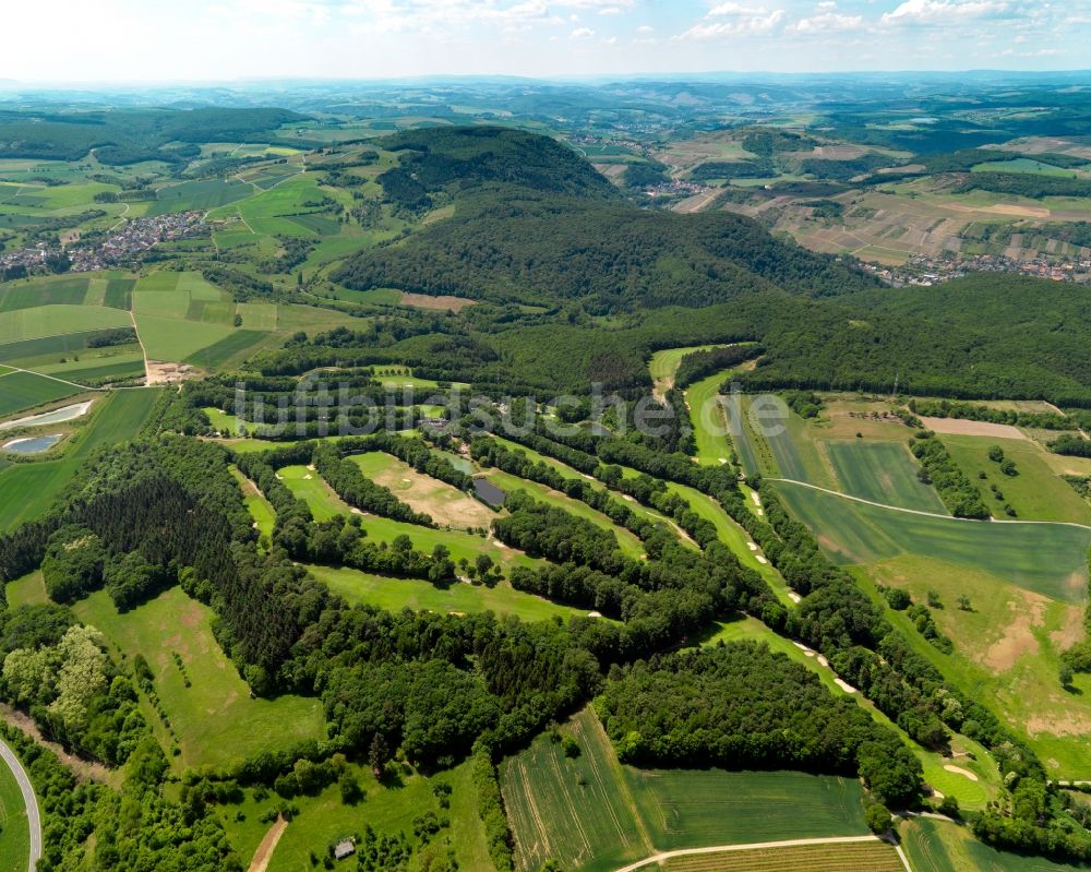 Bad Münster am Stein-Ebernburg aus der Vogelperspektive: Golfclub Nahetal in Bad Münster am Stein-Ebernburg im Bundesland Rheinland-Pfalz