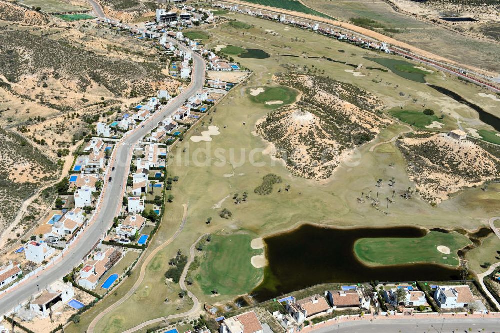 Sucina aus der Vogelperspektive: Golfclub La Peraleja Club De Golf La Peraleja in Sucina in Spanien