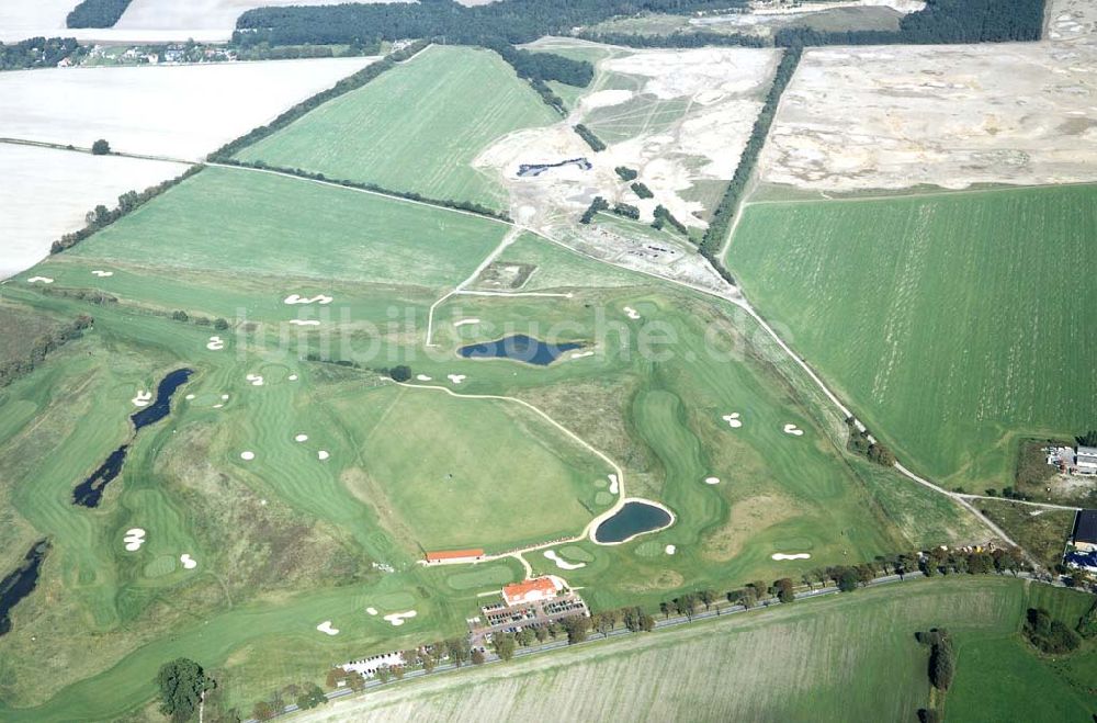 Groß-Kienitz / Brandenburg aus der Vogelperspektive: Golfplatz bei Groß-Kienitz in Brandenburg.