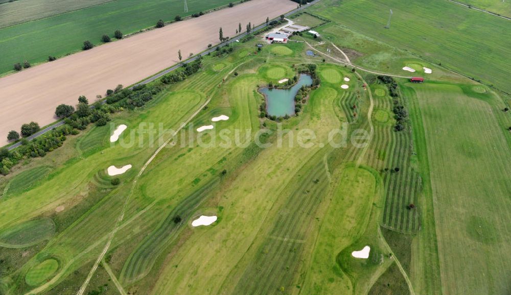 Zschepplin OT Hohenprießnitz aus der Vogelperspektive: Golfplatz Dübener Heide