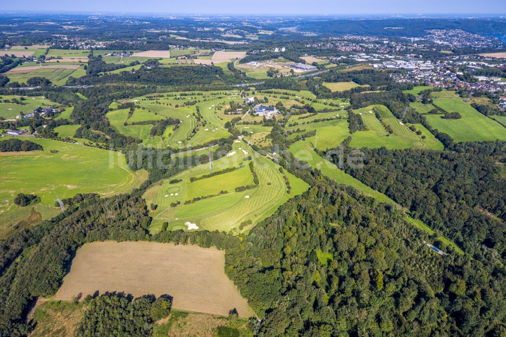 Heck von oben - Golfplatz Golf- und Reitsport Gut Berge in Heck im Bundesland Nordrhein-Westfalen, Deutschland