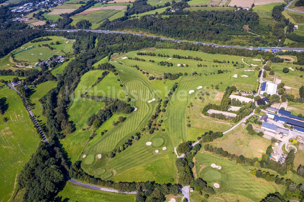 Heck von oben - Golfplatz Golf- und Reitsport Gut Berge in Heck im Bundesland Nordrhein-Westfalen, Deutschland