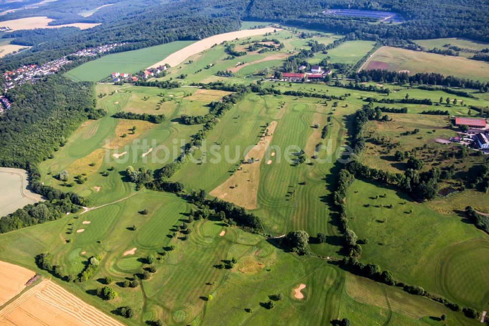 Donauwörth aus der Vogelperspektive: Golfplatz des Golfclub Donauwörth Gut Lederstatt in Donauwörth im Bundesland Bayern, Deutschland