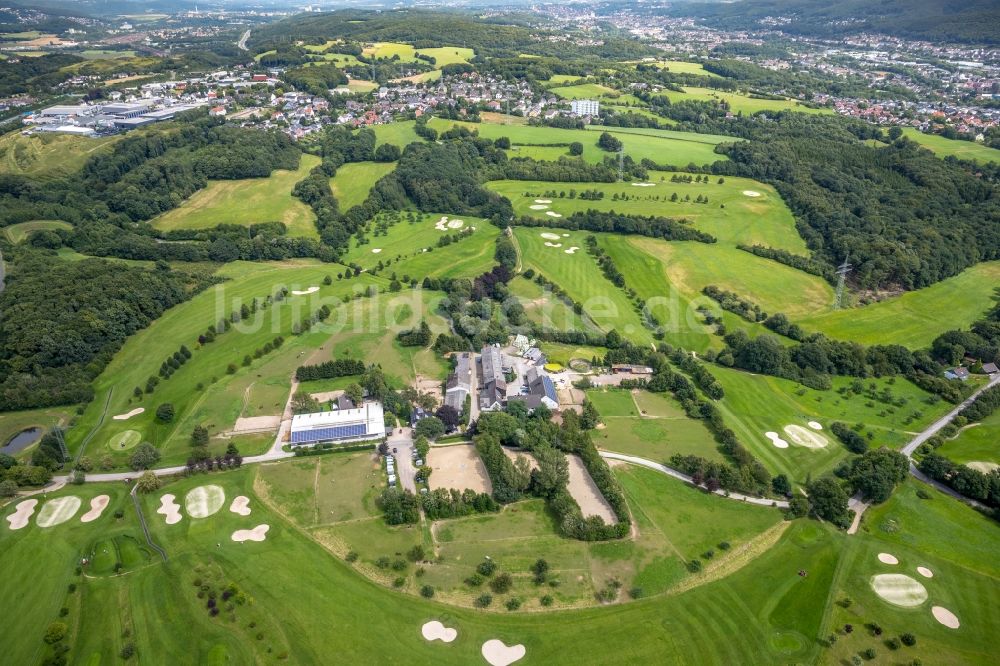 Luftaufnahme Gevelsberg - Golfplatz des Golfclub Gut Berge am Berkenberg im Ortsteil Heck in Gevelsberg im Bundesland Nordrhein-Westfalen - NRW, Deutschland