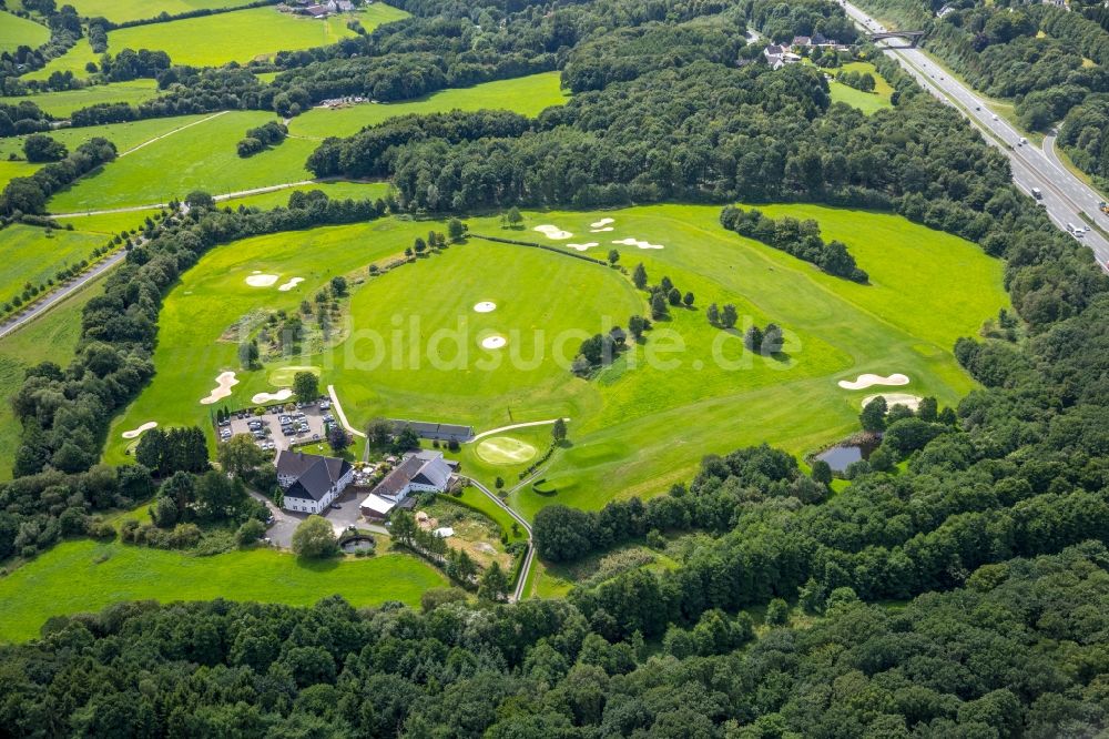 Luftaufnahme Gevelsberg - Golfplatz des Golfclub Gut Berge am Berkenberg im Ortsteil Heck in Gevelsberg im Bundesland Nordrhein-Westfalen - NRW, Deutschland