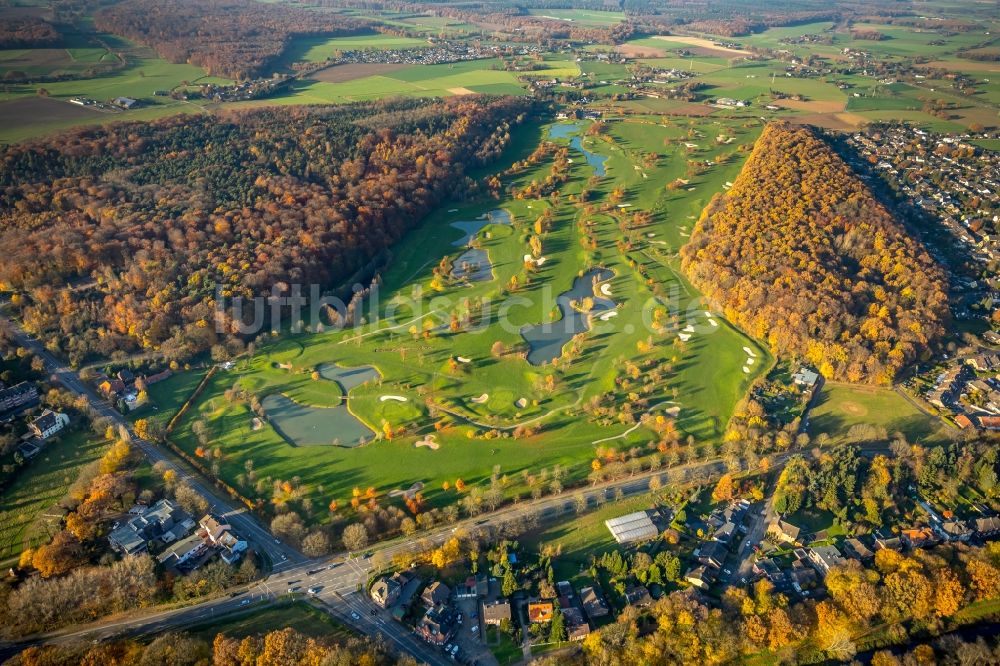 Kamp-Lintfort von oben - Golfplatz Golfclub Am Kloster-Kamp e.V. an der Kirchstraße im Ortsteil Niersenbruch in Kamp-Lintfort im Bundesland Nordrhein-Westfalen, Deutschland