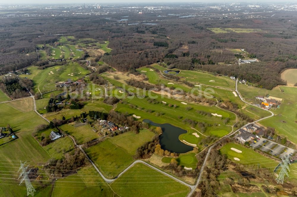 Luftaufnahme Mülheim an der Ruhr - Golfplatz des Golfclub Mülheim an der Ruhr e.V. in Mülheim an der Ruhr im Bundesland Nordrhein-Westfalen, Deutschland