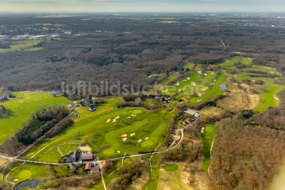 Mülheim an der Ruhr von oben - Golfplatz des Golfclub Mülheim an der Ruhr e.V. in Mülheim an der Ruhr im Bundesland Nordrhein-Westfalen, Deutschland