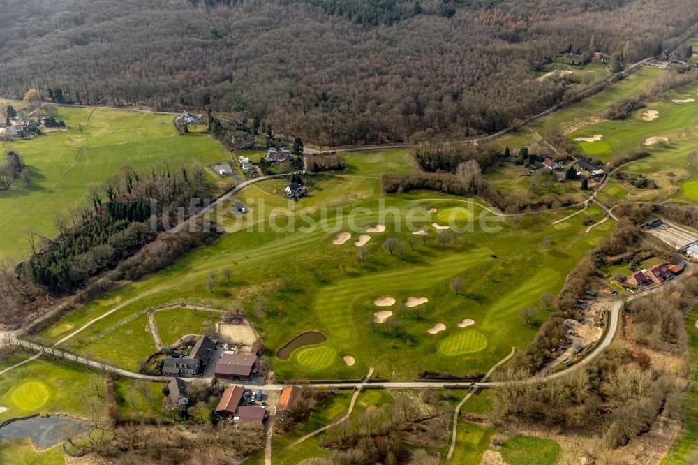 Mülheim an der Ruhr aus der Vogelperspektive: Golfplatz des Golfclub Mülheim an der Ruhr e.V. in Mülheim an der Ruhr im Bundesland Nordrhein-Westfalen, Deutschland