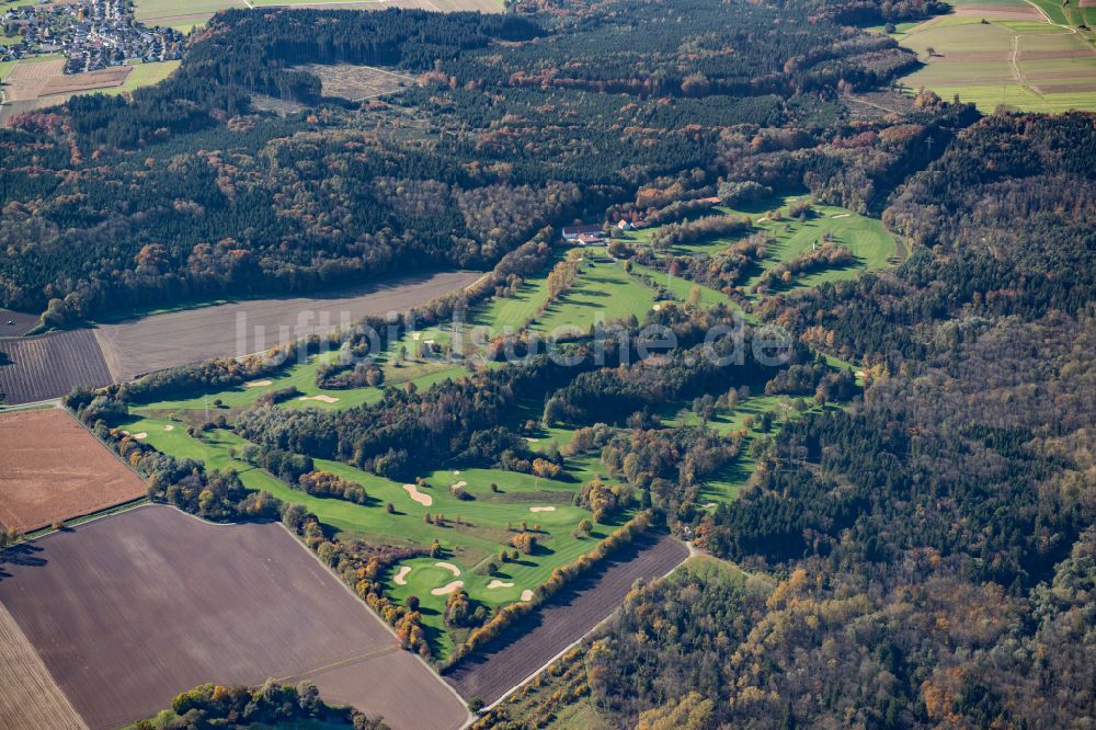 Illerrieden von oben - Golfplatz des Golfclub Ulm e.V. in Illerrieden im Bundesland Baden-Württemberg, Deutschland