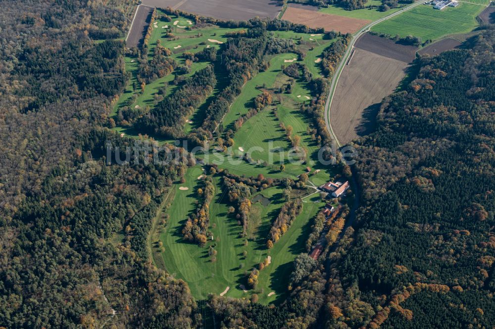 Illerrieden aus der Vogelperspektive: Golfplatz des Golfclub Ulm e.V. in Illerrieden im Bundesland Baden-Württemberg, Deutschland