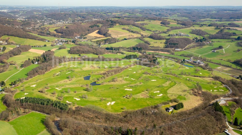 Velbert von oben - Golfplatz Golfclub Velbert Gut Kuhlendahl e.V. in Velbert im Bundesland Nordrhein-Westfalen, Deutschland