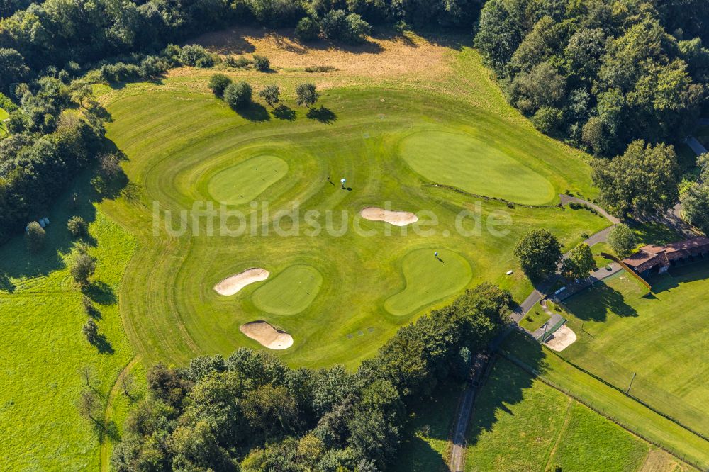 Velbert aus der Vogelperspektive: Golfplatz Golfclub Velbert Gut Kuhlendahl e.V. in Velbert im Bundesland Nordrhein-Westfalen, Deutschland