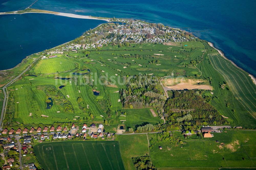 Fehmarn von oben - Golfplatz Golfpark Fehmarn in Fehmarn im Bundesland Schleswig-Holstein, Deutschland