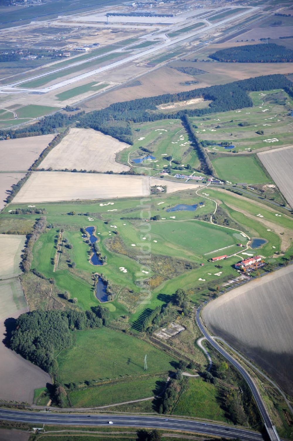 Groß Kienitz von oben - Golfplatz Groß Kienitz