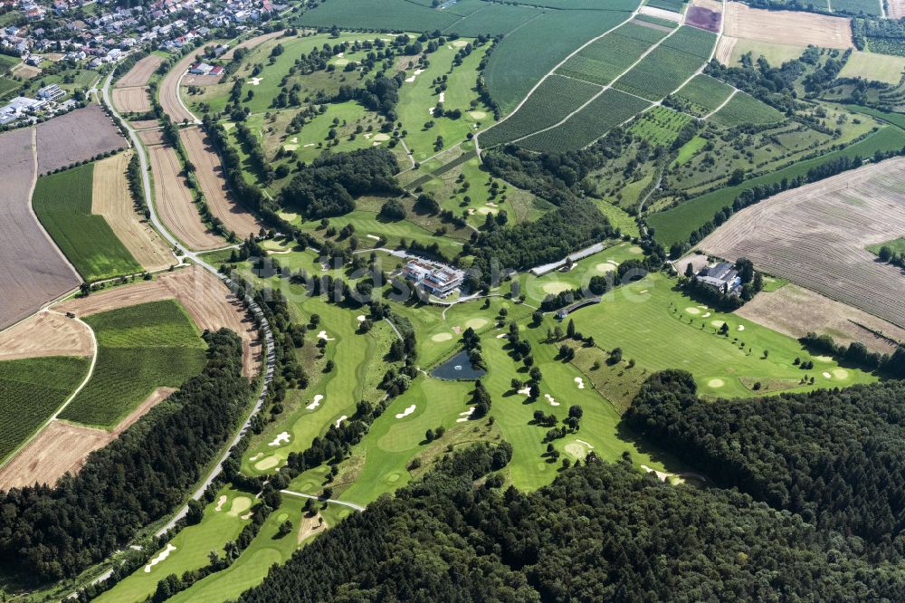 Östringen von oben - Golfplatz HEITLINGER Golf Resort in Östringen im Bundesland Baden-Württemberg, Deutschland