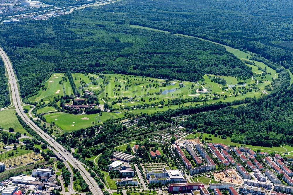 Luftbild Karlsruhe - Golfplatz Hofgrund Scheibenhard in Karlsruhe im Bundesland Baden-Württemberg, Deutschland