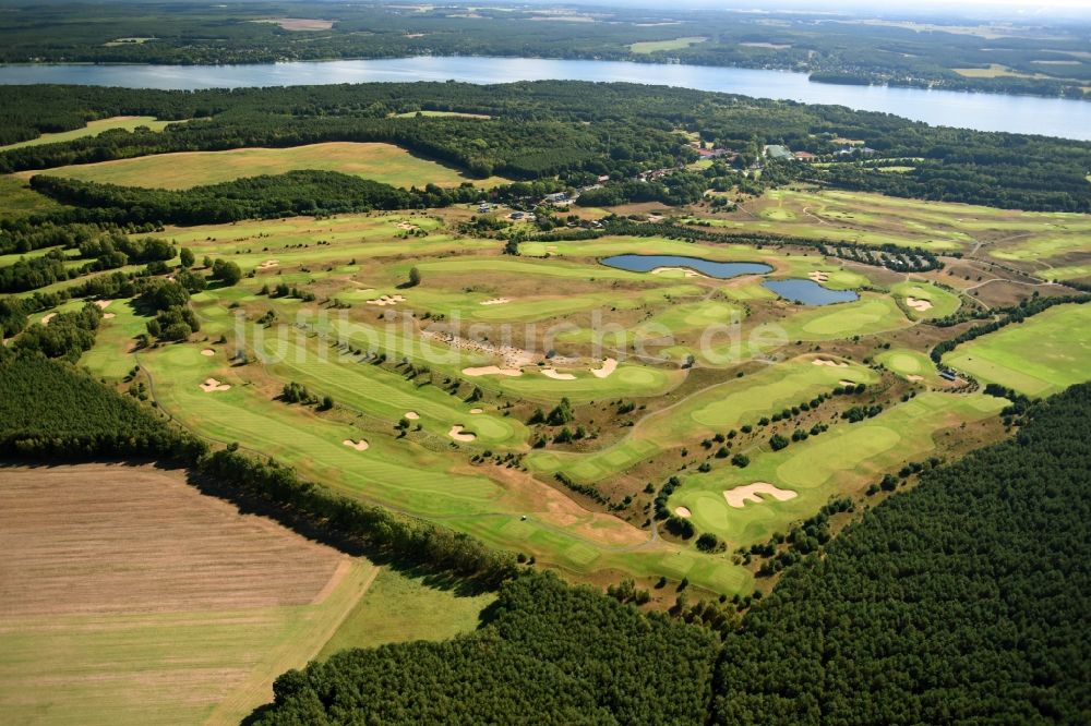 Bad Saarow von oben - Golfplatz im Ortstteil Silberberg in Bad Saarow im Bundesland Brandenburg