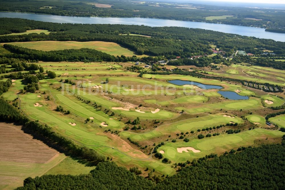 Bad Saarow aus der Vogelperspektive: Golfplatz im Ortstteil Silberberg in Bad Saarow im Bundesland Brandenburg