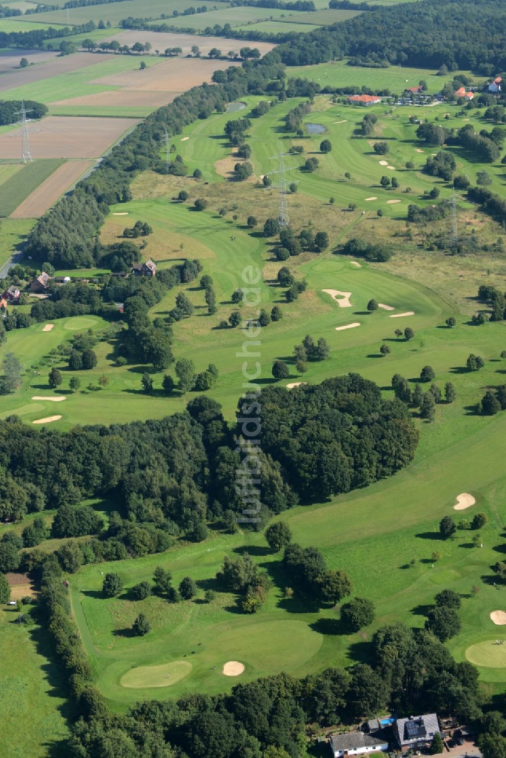 Rehburg-Loccum von oben - Golfplatz in Rehburg-Loccum im Bundesland Niedersachsen