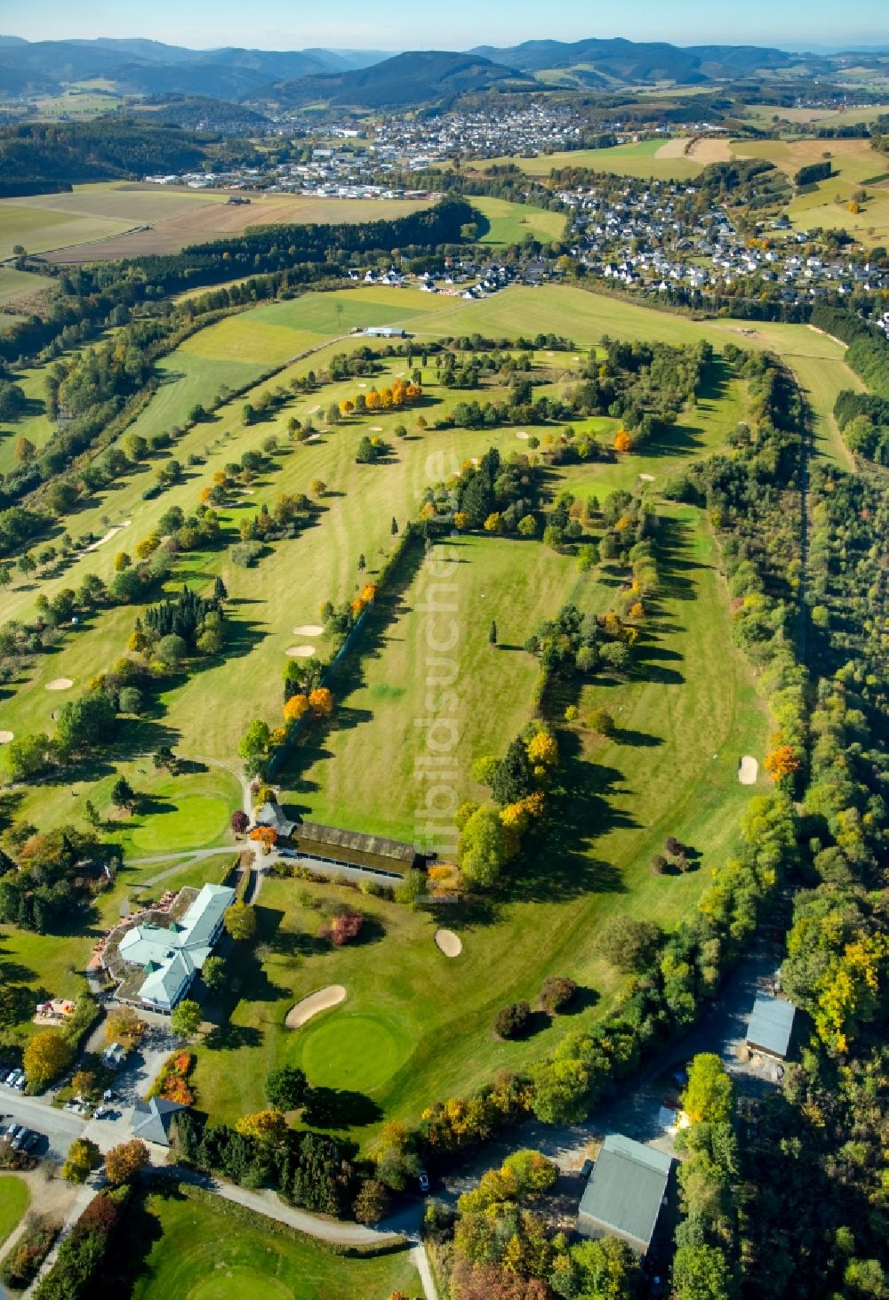 Schmallenberg aus der Vogelperspektive: Golfplatz in Schmallenberg im Bundesland Nordrhein-Westfalen