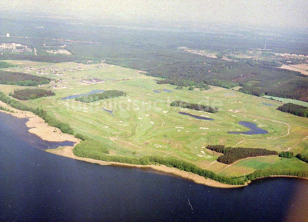 Seddin aus der Vogelperspektive: Golfplatz am Seddiner See.