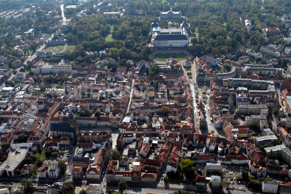 Gotha aus der Vogelperspektive: Gothaer Altstadt