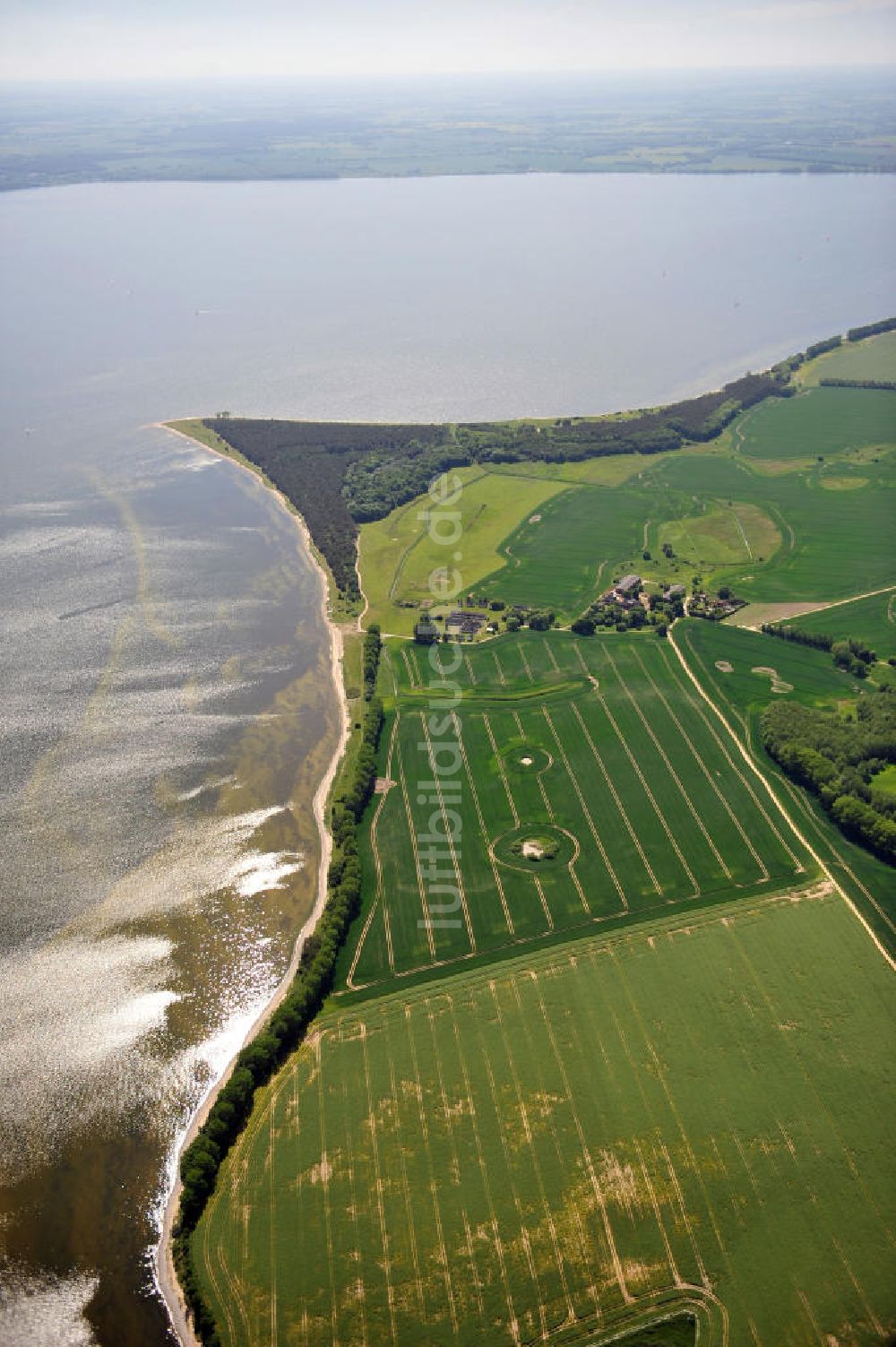 Luftaufnahme Grabow auf Zudar - Grabow auf der Halbinsel Zudar der Insel Rügen in Mecklenburg-Vorpommern