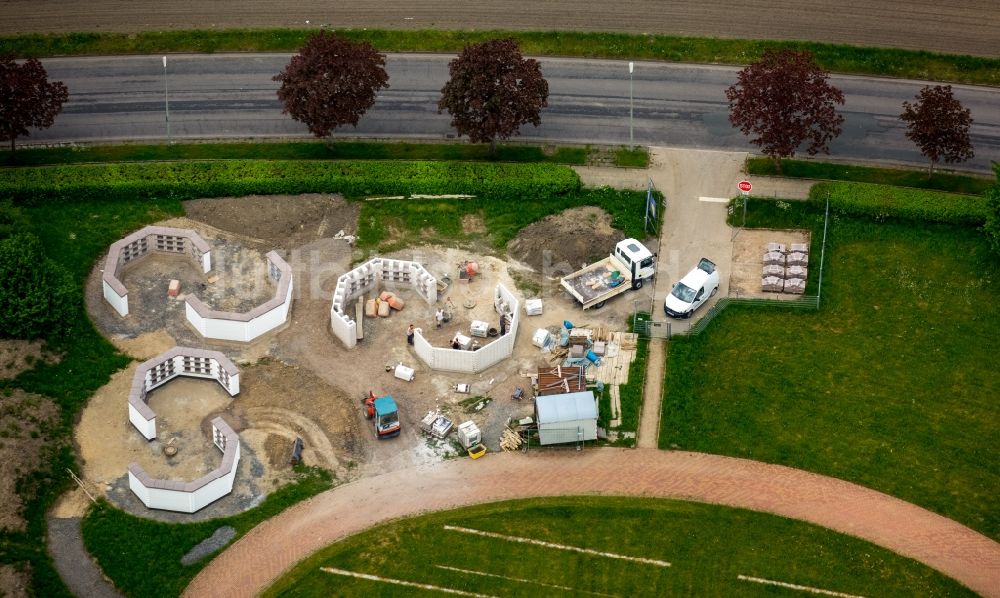 Gevelsberg aus der Vogelperspektive: Grabreihen auf dem Gelände des Friedhofes in Gevelsberg im Bundesland Nordrhein-Westfalen